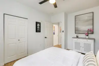 Large walk-in closet in bedroom!
