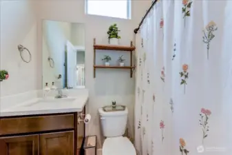 Primary full bath with natural light.