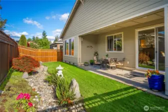 Low maintenance backyard.