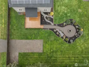 Beautifully landscaped backyard