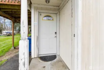 Welcome in to the lower garage/shop entrance