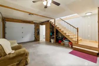 Garage door for single vehicle