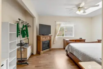 primary bedroom with large open closet