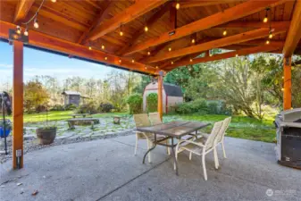 Covered, Lighted Pergola