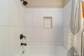 New Tile Surround, New Bath Hardware