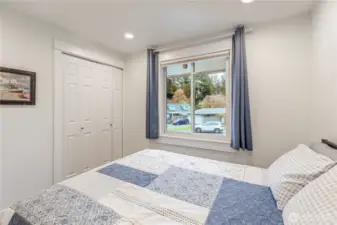 One of four upstairs bedrooms.