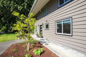 Easy maintenance landscape with native plantings.
