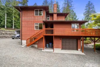 Looking south and the north side of the house.