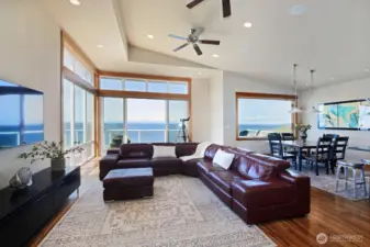 Open floor plan. Exterior Electric sun blinds.  Hardwood floors on the main level.