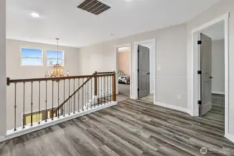 The upper landing has lots of space