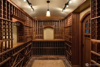 Hidden wine cellar also has access to backyard