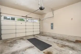 Finished 2 car garage