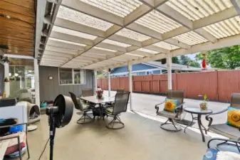 Covered patio area
