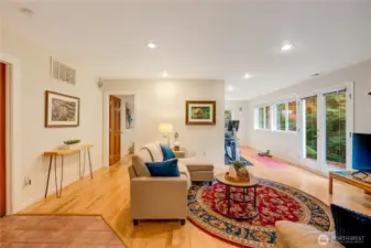 Warm and inviting den is versatile on the lower level in this amazing Maple Valley home.