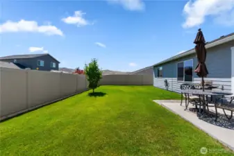 Fully fenced with mountain views.