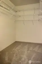Primary suite has a huge wak in closet.
