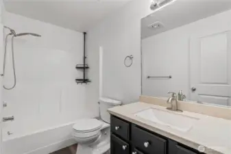 Hallway, guest bathroom.