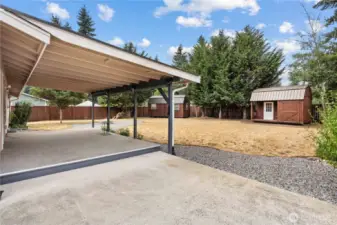 Back of the home, showcasing the covered patio.