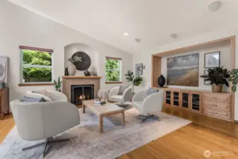 This is the ultimate flex space. Extend the dining room when you have large gatherings or use this for your bookclub or game night.