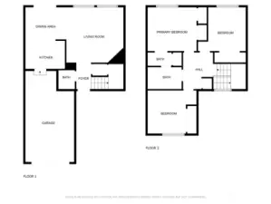 unit 2 floor plan including garage