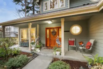 Covered front porch.