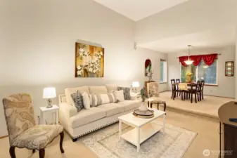 Another shot of the front living room and formal dining.