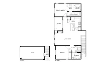 Living area is on second floor.