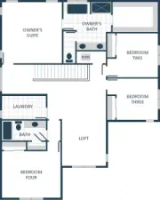 Photographs are for illustrative purposes only. Features, finishes, interior/exterior colors, landscaping and floorplan shown may vary from actual homes built