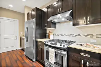 Stylish kitchen with functional layout.