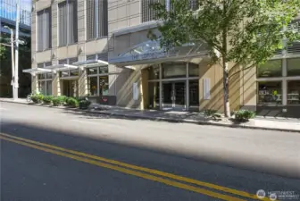 Entry to an 8-level garage.