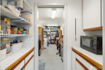 Walk through pantry from kitchen to office/craft room