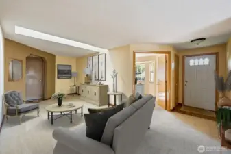 virtually staged living room