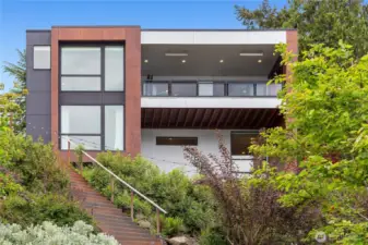 East exposure with multiple decks and walls of windows to take full advantage of Lake and mountain views.