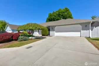 Driveway and 2-car garage