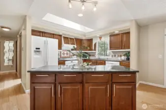 Skylights offer abundant light throughout