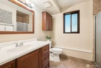 3/4 bath on lower level