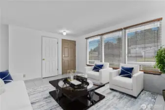 Virtually staged Living room