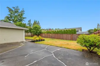 Fully fenced yard