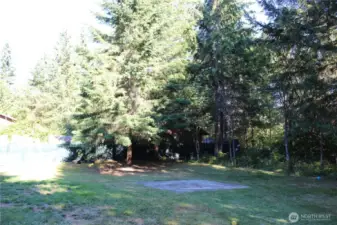 Huge and private backyard.