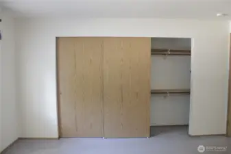 Primary bedroom closets.