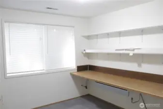 Bedroom currently set up as an office.