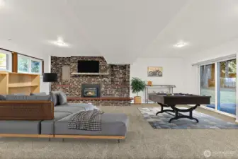 Downstairs bonus room. Virtually staged.