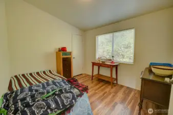 Bonus room/den with closet and vinyl plank flooring