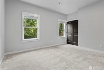 Bedroom 2 faces the front