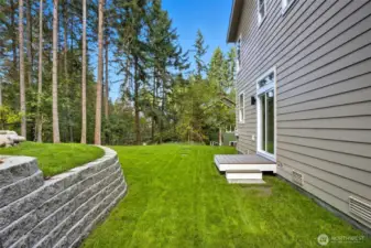 Beautiful landscaped backyard