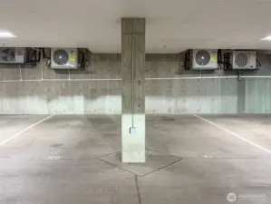 Two parking spaces. EV charging available