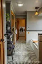 Main house floor 2 3/4 bathroom looking toward laundry room