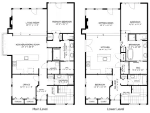 Floor plan of this amazing two story Penthouse!