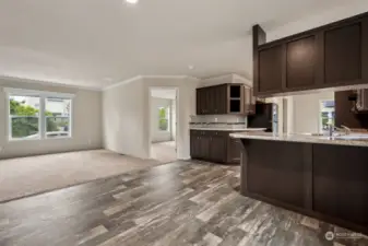 living room dining room kitchen