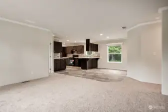 view of the dining room from the living room